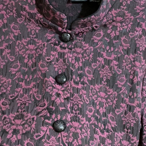 Nomadic traders Paisley coat black and wine red L - Picture 11 of 13